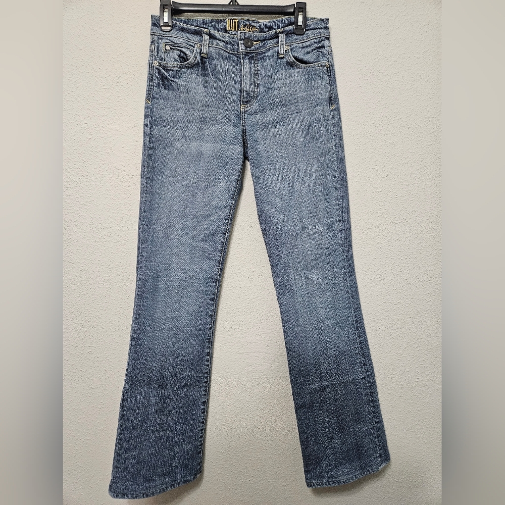Kut from the kloth 4 mid rise medium wash bootcut denim jeans Western